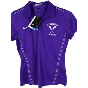 NWT Nike Golf Dri-Fit Celebration FL Lacrosse Polo Shirt Short Sleeve Womens S